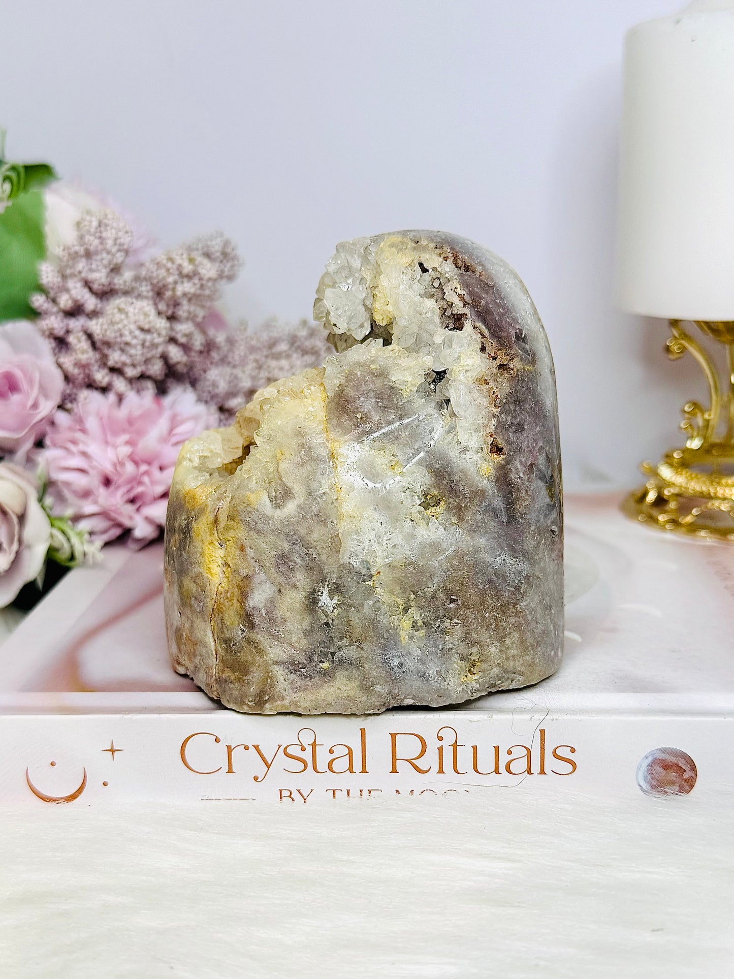 Natural Pink Amethyst Druzy Freeform 762g