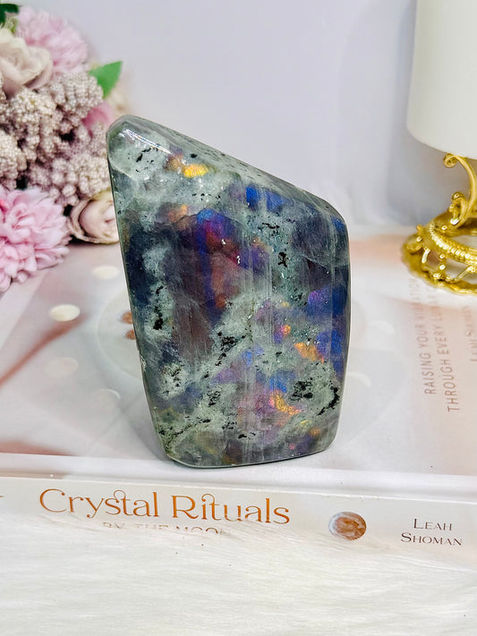Labradorite Freeform with Pink & Purple Flash 12.5cm 441g (chip on bottom at back)
