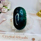 Chunky Fluorite Palm Stone (stand is display only) Reduced as chipped