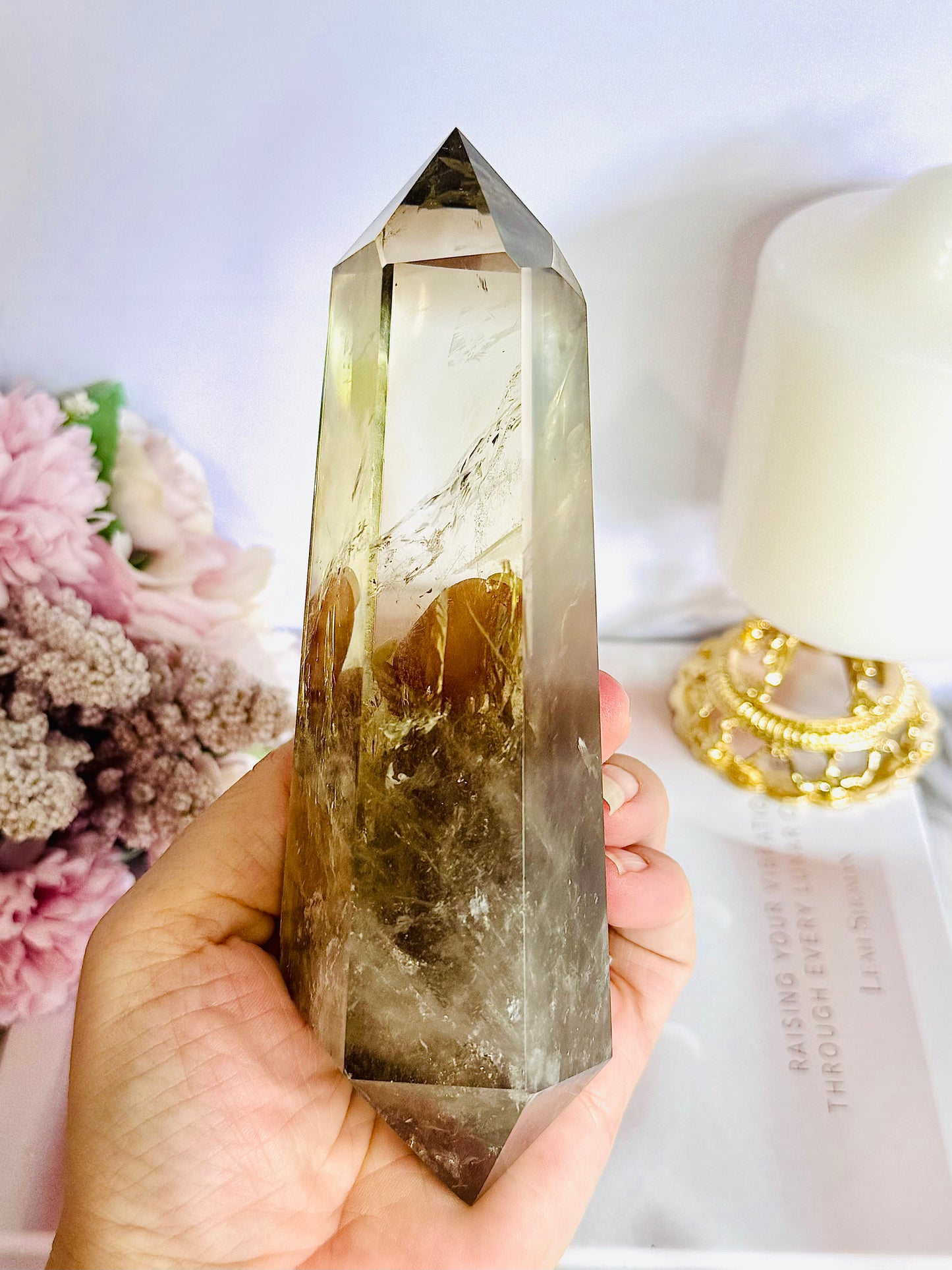 Magnificent Large 17cm 594gram Citrine Double Terminated Point