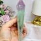 Watermelon Fluorite Wand | Tower with Rainbows 14.5cm
