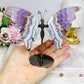 Crazy Lace Amethyst Wings on Stand 11cm