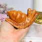 Chunky Large Orange Jasper Snail 11.5cm 296g