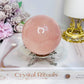 Large Rose Quartz Sphere on Stand 481g