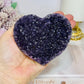 Large High Grade Amethyst Cluster Heart on Stand 331g