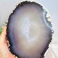 Large Druzy Agate Polished Slab on Stand 25cm 1.26KG
