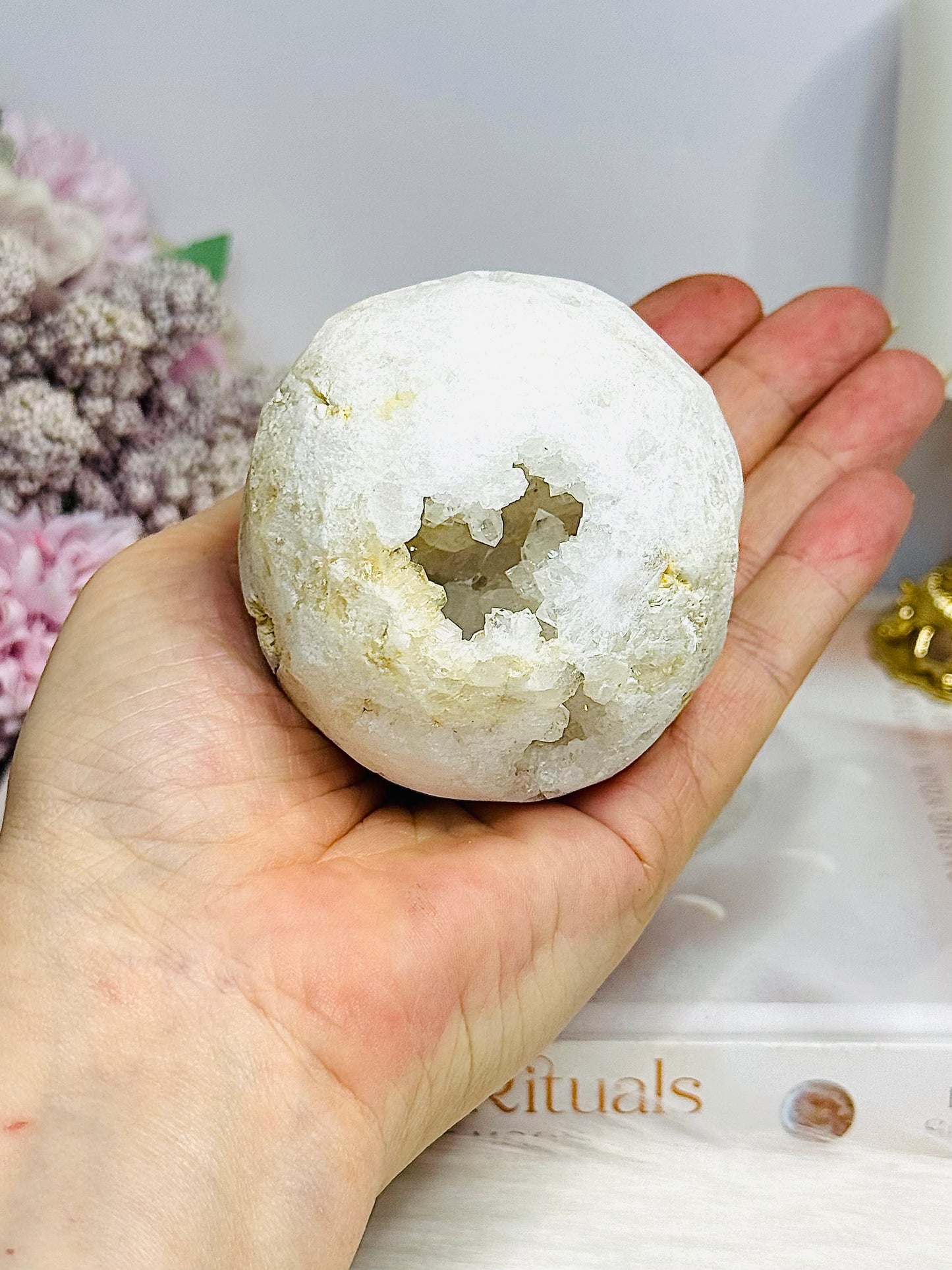 Moroccan Geode Druzy Sphere 320g