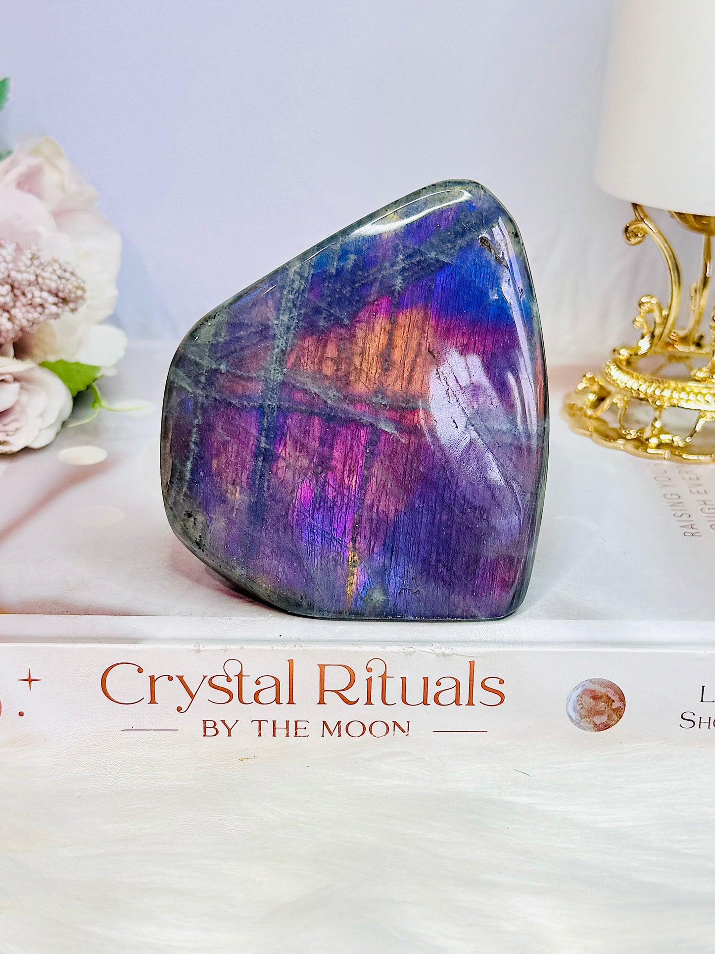 Wow!!! Gorgeous Labradorite Polished Freeform Full of Hot Pink & Purple Flash 372grams