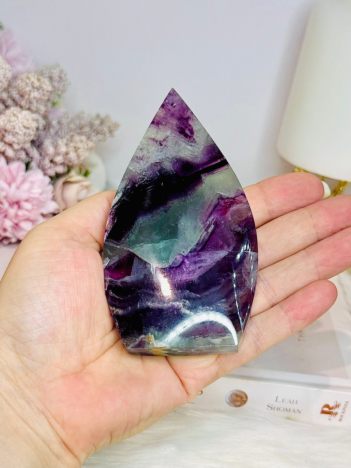 High Grade Fluorite Flame | Freeform with Rainbows 11cm