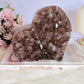 Huge 15cm 1.44KG Amethyst Cluster Carved Heart From Brazil