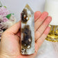 Druzy Flower Agate Tower 12cm
