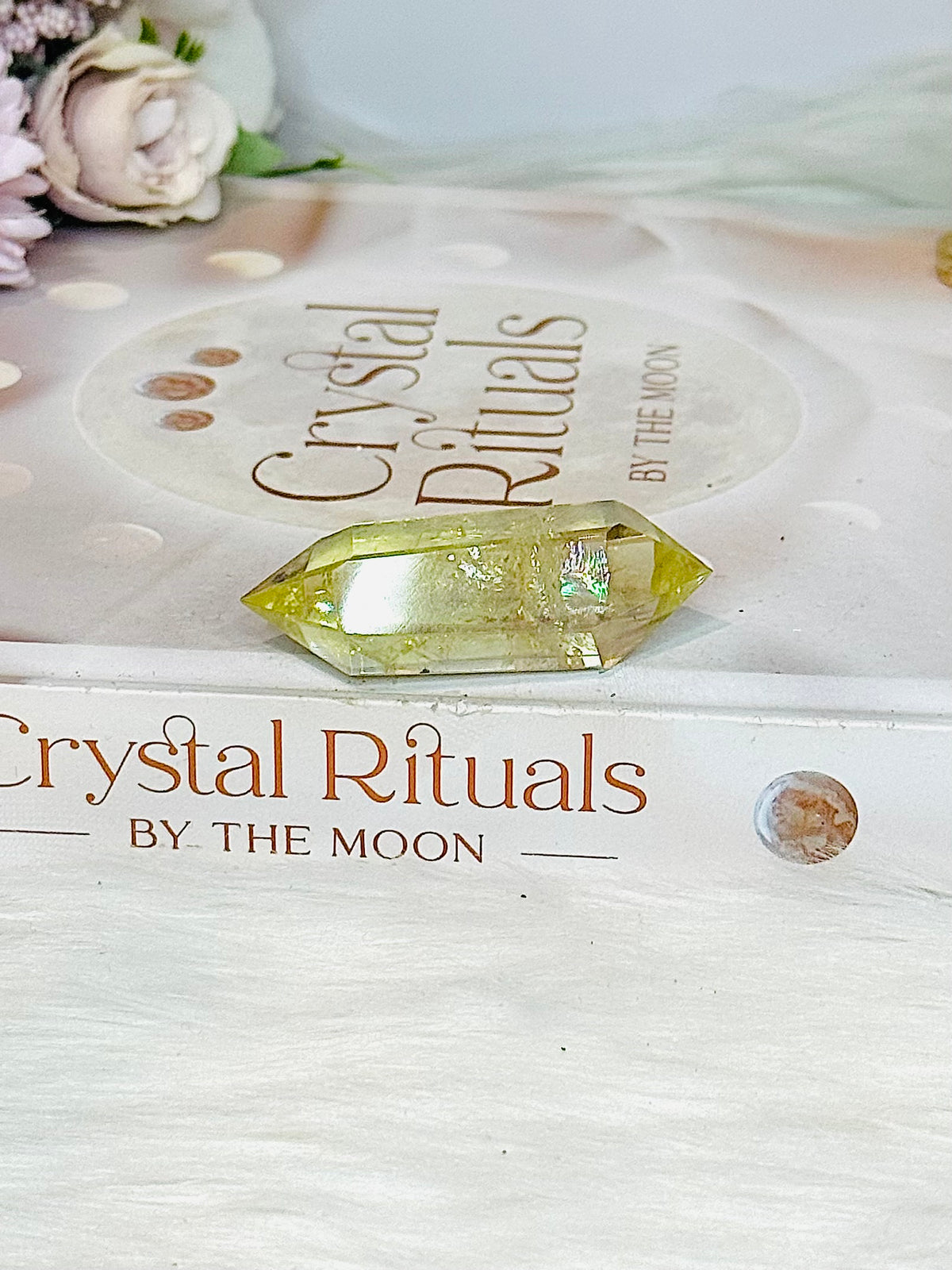 Citrine Double Terminated Point with Rainbows 5.5cm