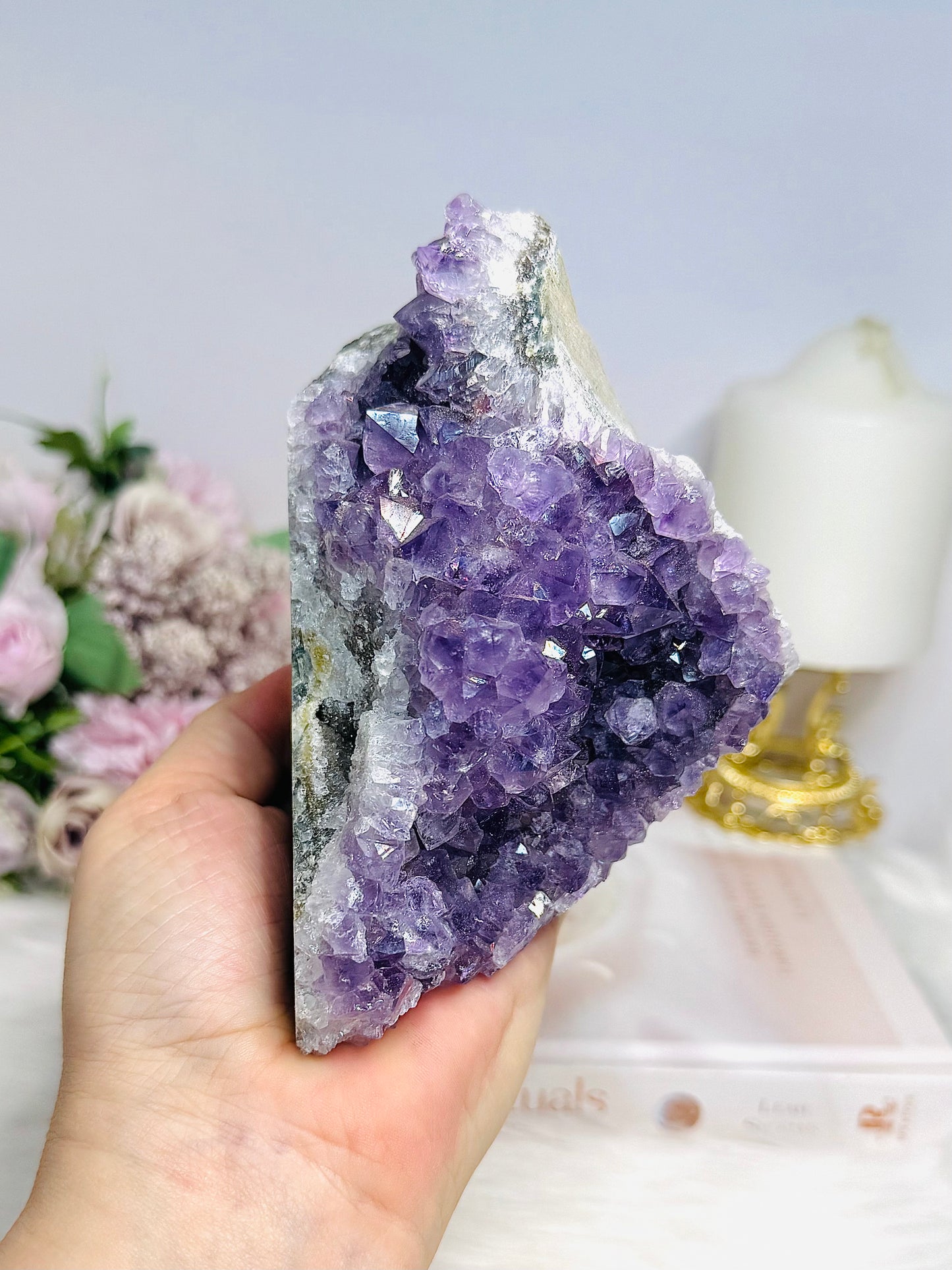 Natural Amethyst Base Cut Cluster 13cm 940g
