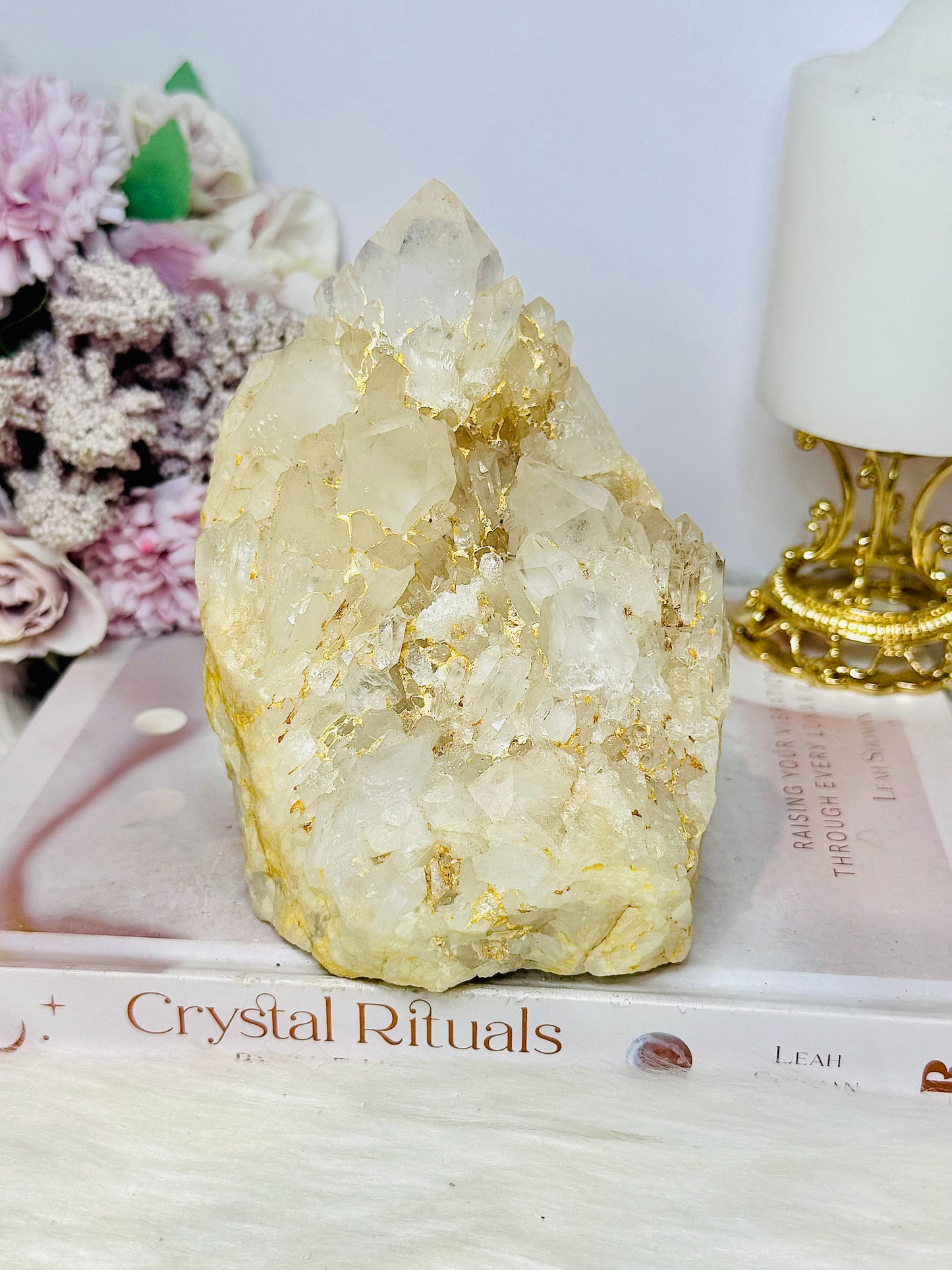 ⚜️ SALE ⚜️ Natural Large Celestial Quartz | Pineapple Quartz Cluster 14cm 1.29KG