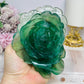 Large Green Fluorite Carved Flower 13cm