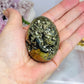 Natural Pyrite Druzy Egg on Stand 6cm 210g