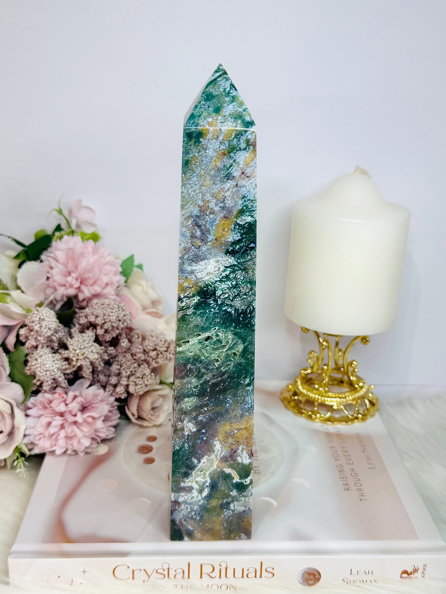 Gorgeous Large 22cm Ocean Jasper Chunky Tower