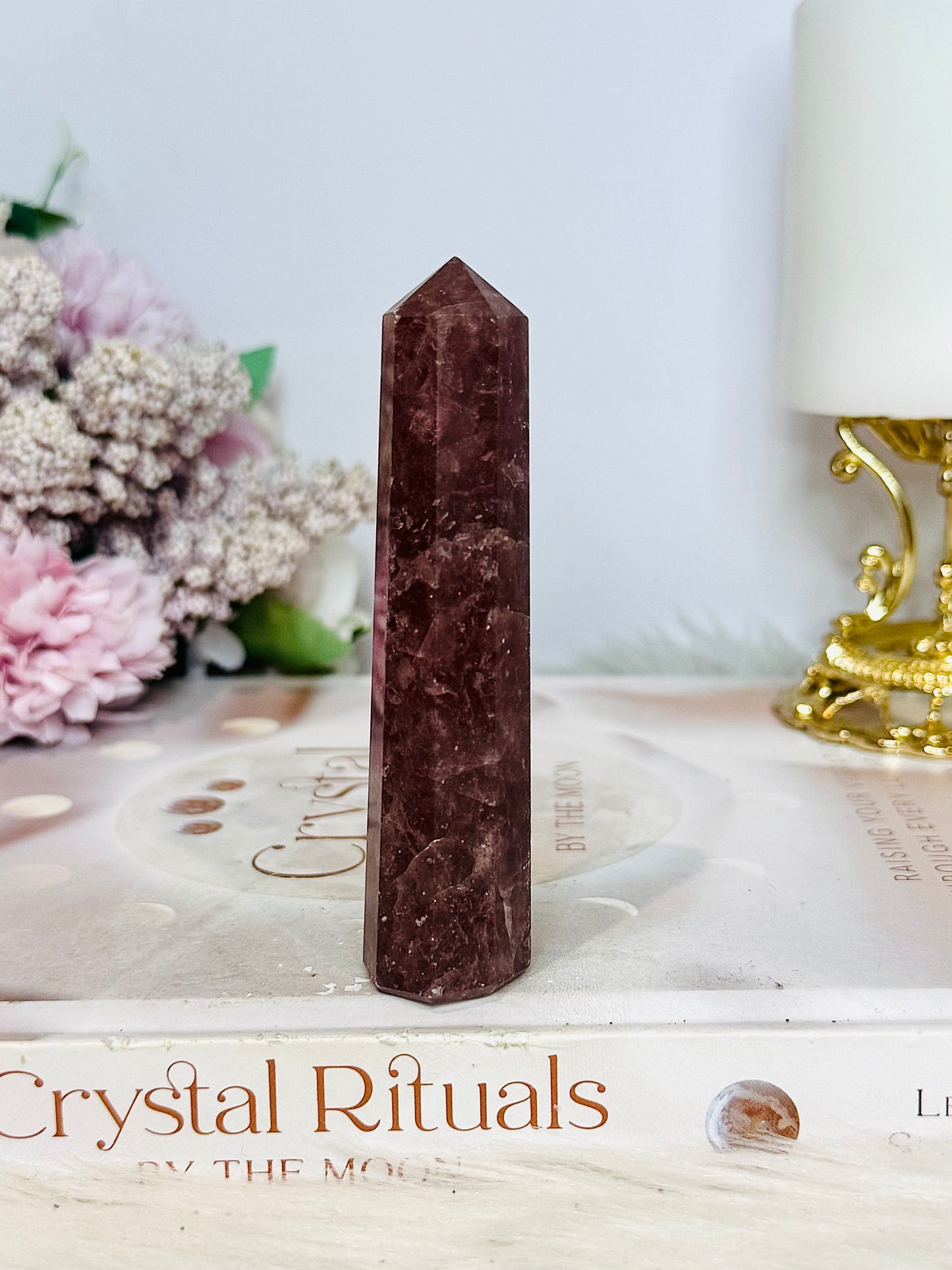 Strawberry Quartz Tower 9.5cm