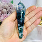 Moss Agate Tower | Wand on Stand 14cm