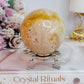 Large Druzy Pink Amethyst Sphere on Stand 403g