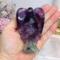 Rainbow Fluorite Angel Carving 9.5cm