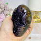Large High Grade Amethyst Cluster Heart on Stand 414g