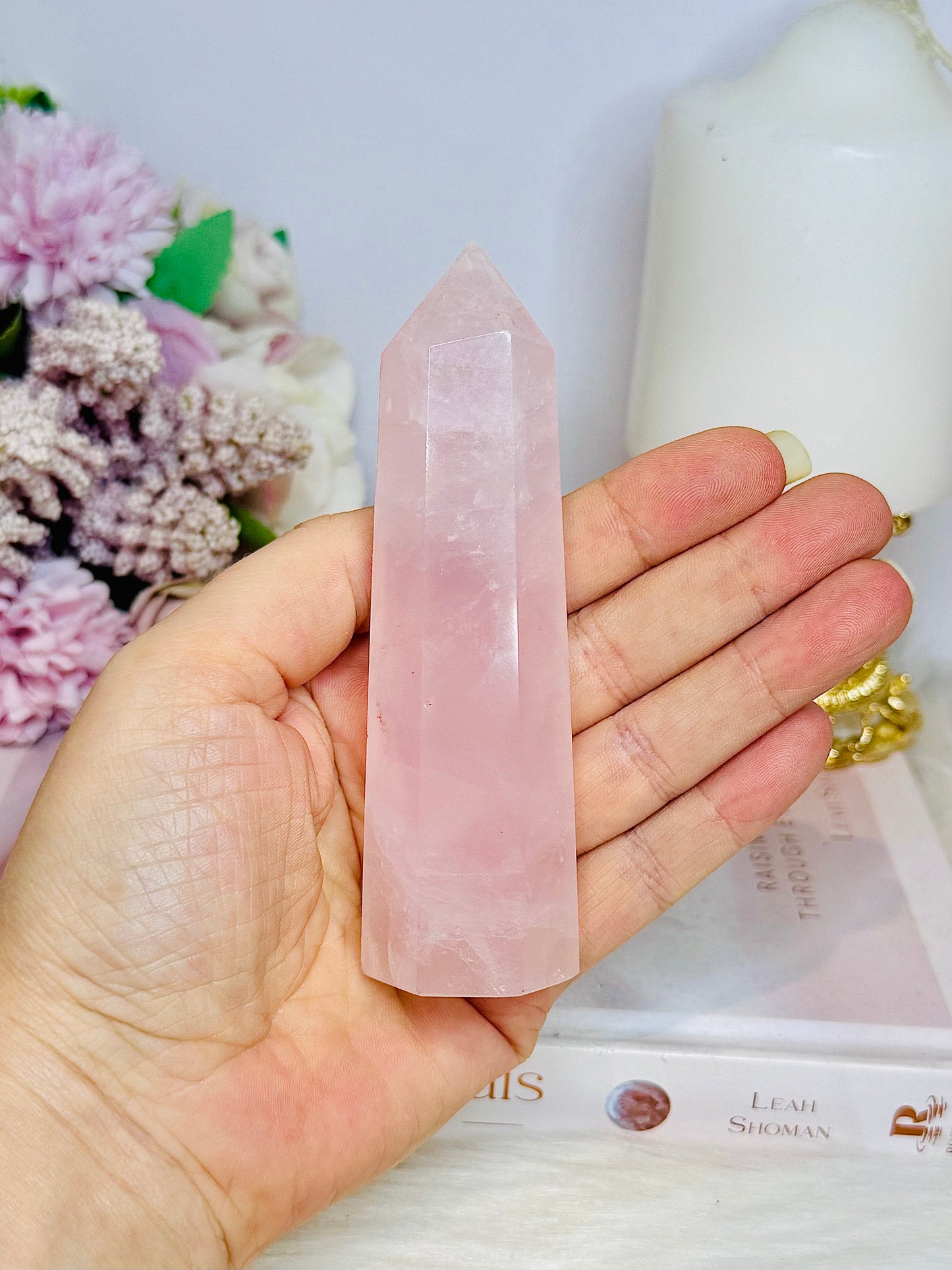 Rose Quartz Tower 11cm