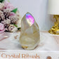 Angel Aura Quartz Carved Flame 8cm (imperfection in back) $39 x
