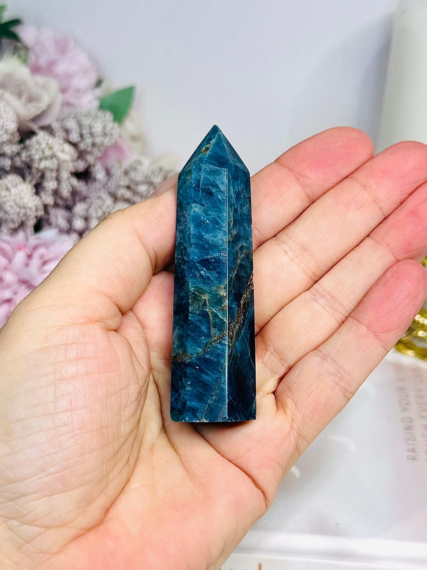 Blue Apatite Tower 8cm