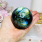Large Labradorite Sphere on Stand 520g