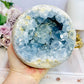 Huge Natural Blue Celestite Cluster Sphere on Stand 12cm 1.9KG