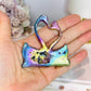 Aura Bismuth Swans 7cm On Stand