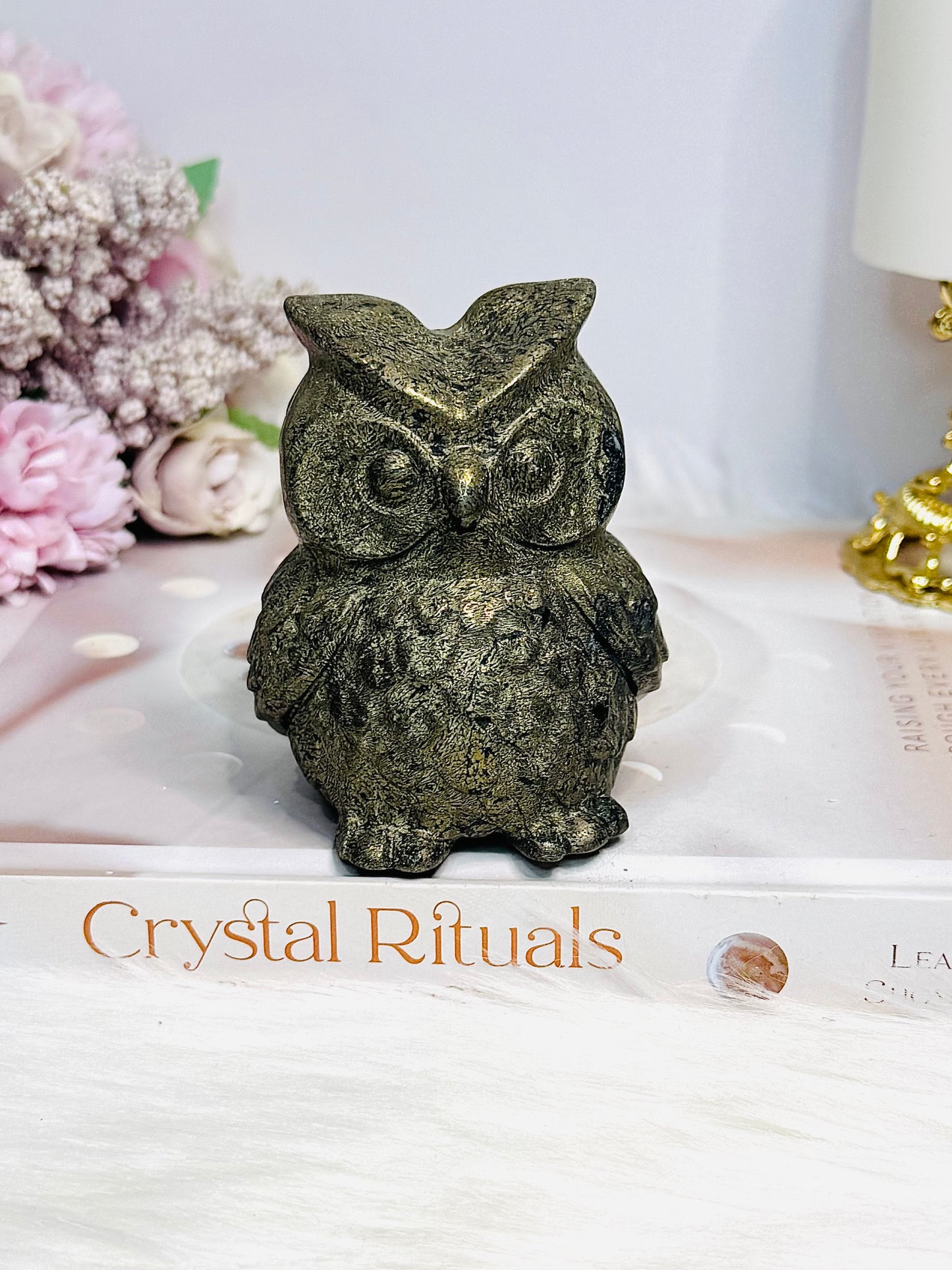 Large Pyrite Owl 8cm 577g