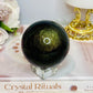 Large Gold Sheen Obsidian Sphere on Stand 353g (Discounted as surface crack on sphere)