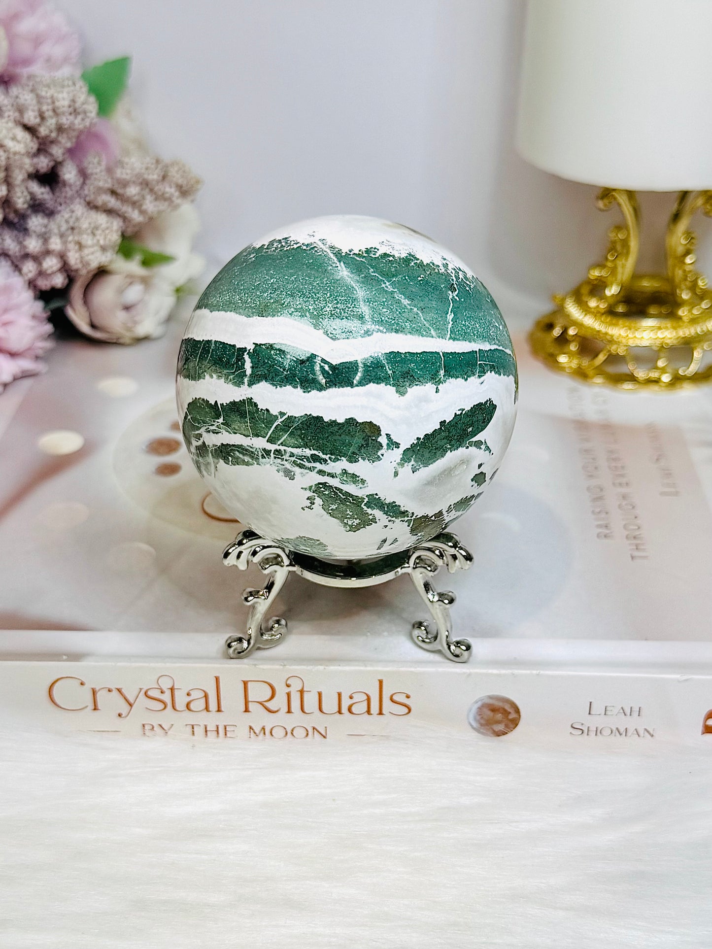 Large Unicorn Jasper Sphere on Stand 346g