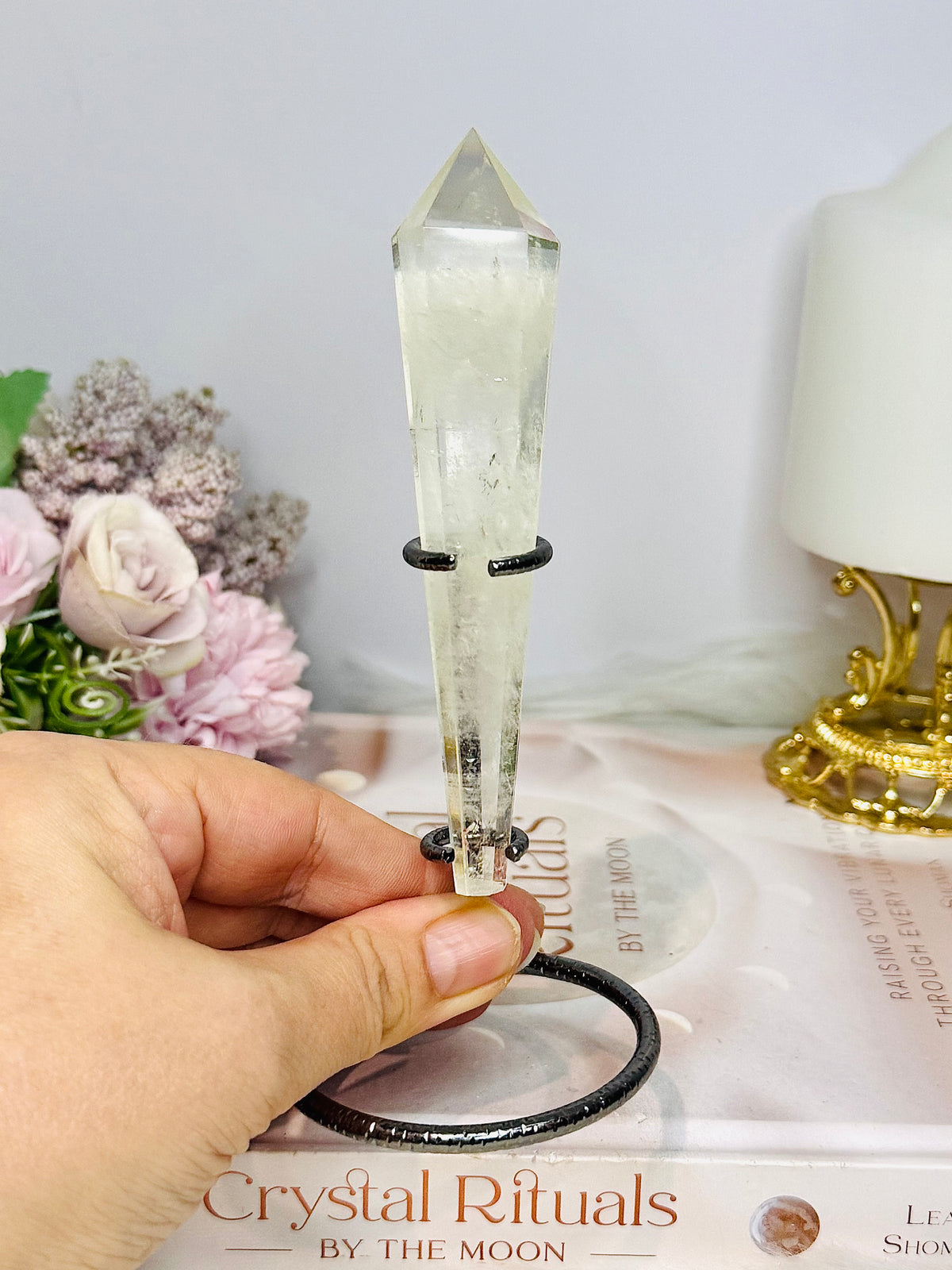 Citrine Wand | Tower on Stand 14.5cm (inc stand)