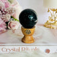 For Protection ~ Black Rainbow Obsidian Sphere on Timber Stand 7cm