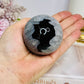Black Agate Sphere on Stand 267g