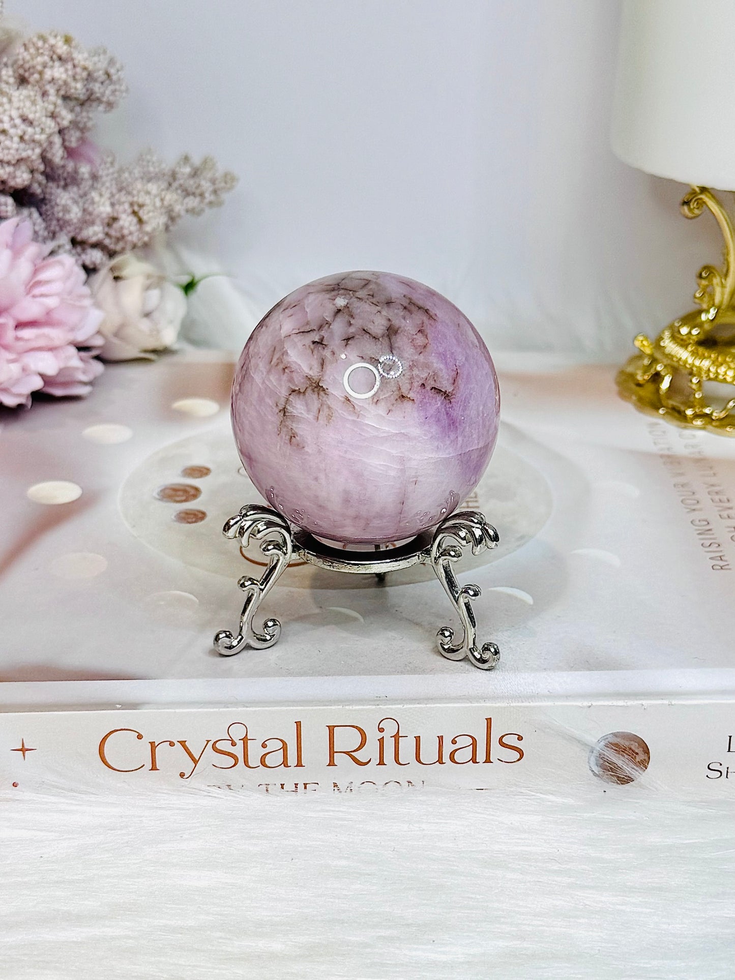 Kunzite Sphere On Stand 202g