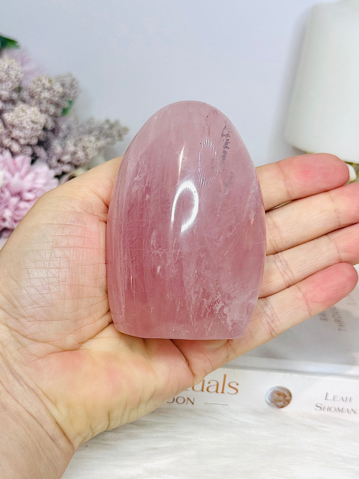 High Grade Rose Quartz Freeform 8.5cm 298g