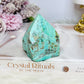 A Rare Stone ~ Chunky Natural Inca Turquoise Carved Freeform | Tower 7cm