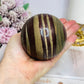 Large Zebra Rock Sphere on Stand 620g