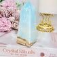 Absolutely Stunning High Grade Caribbean Calcite Chunky Obelisk | Tower 11.5cm