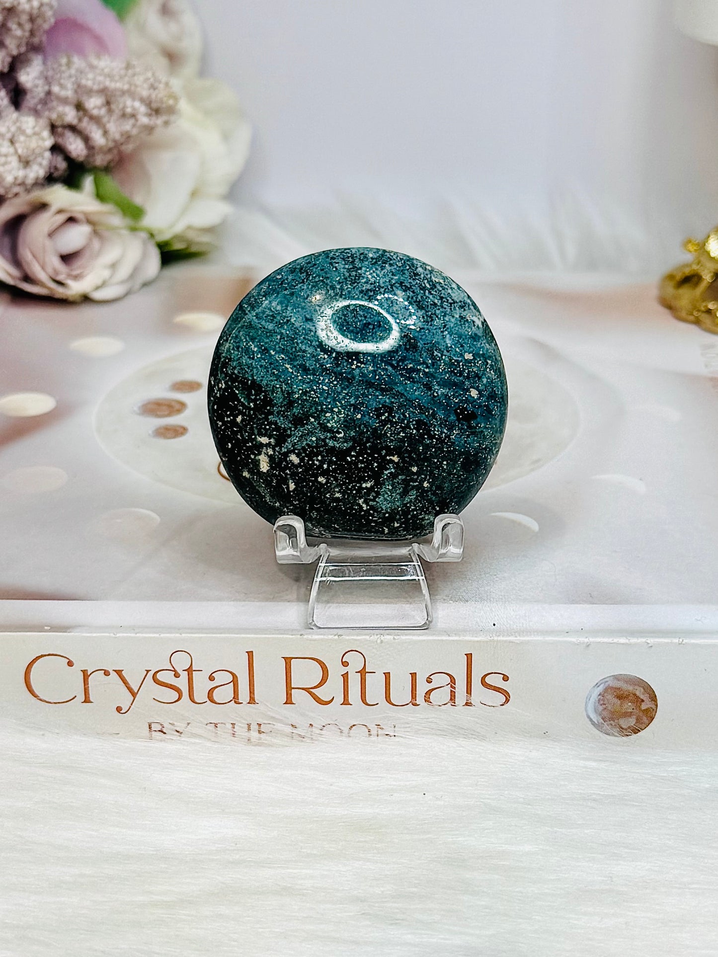 Ocean Jasper Palm Stone (stand is display only)