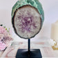 Classy & Fabulous Large 20.5cm 1.13KG Amethyst Agate Slab On Stand From Brazil