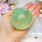 Green Fluorite Sphere with Rainbows On Stand 444g