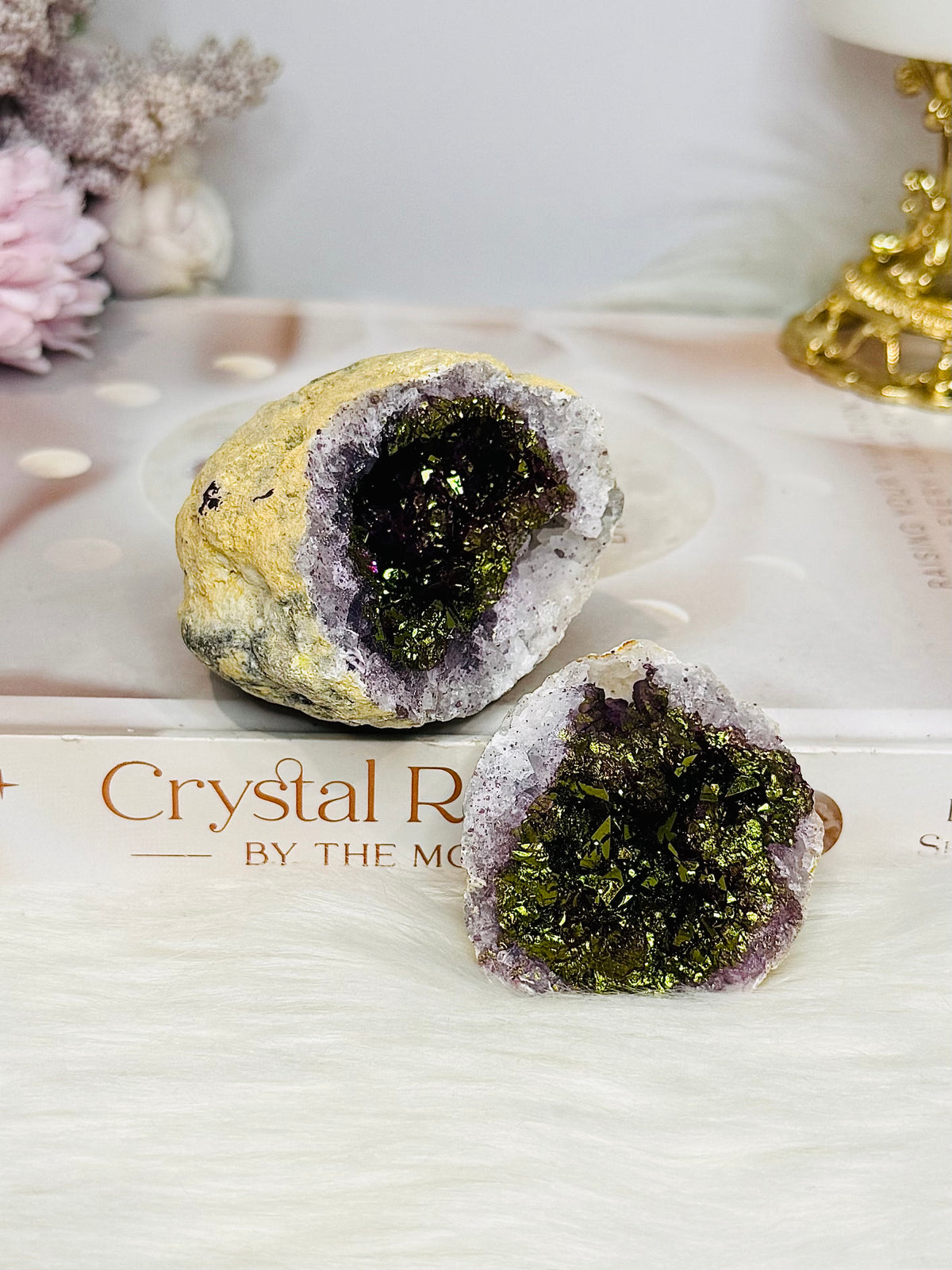 Aura Druzy Moroccan Geode (dyed) 193g