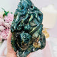 Full of Flash Huge 1.2KG 17cm Tall Labradorite Carved Sea Life With An Octopus & Turtle