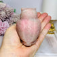 Large Pink Opal Carved Owl 8cm 305g