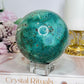Huge Natural Chrysocolla Sphere On Stand 962g
